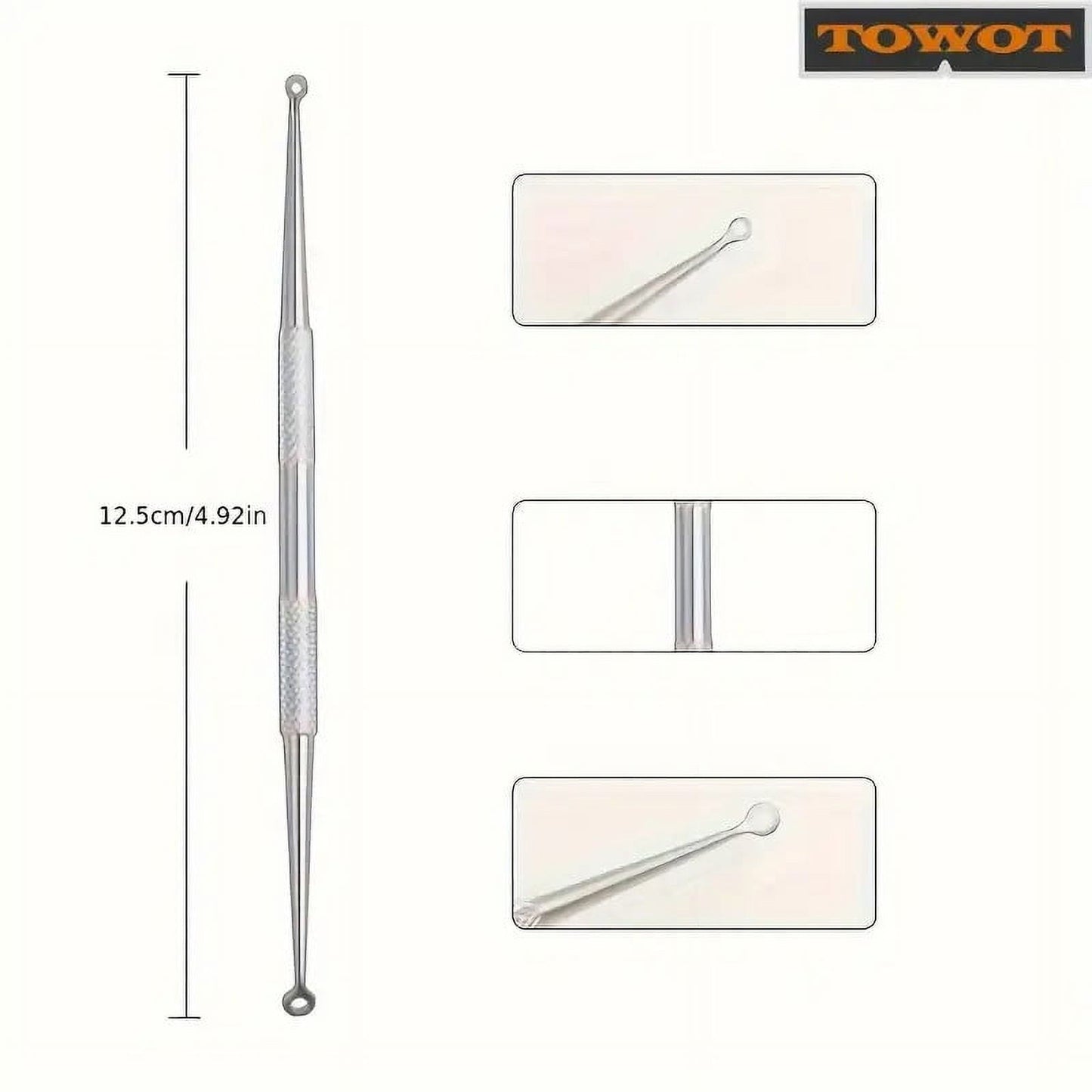 BYXAS Pimple Popper Tool Kit, 8 PCS Professional Stainless Steel Blackhead Remover Comedone Extractor Tools for Removing Zit on Face - Acne Removal Kit with Metal Case (Silver) 11PCS with Makeup Mirror