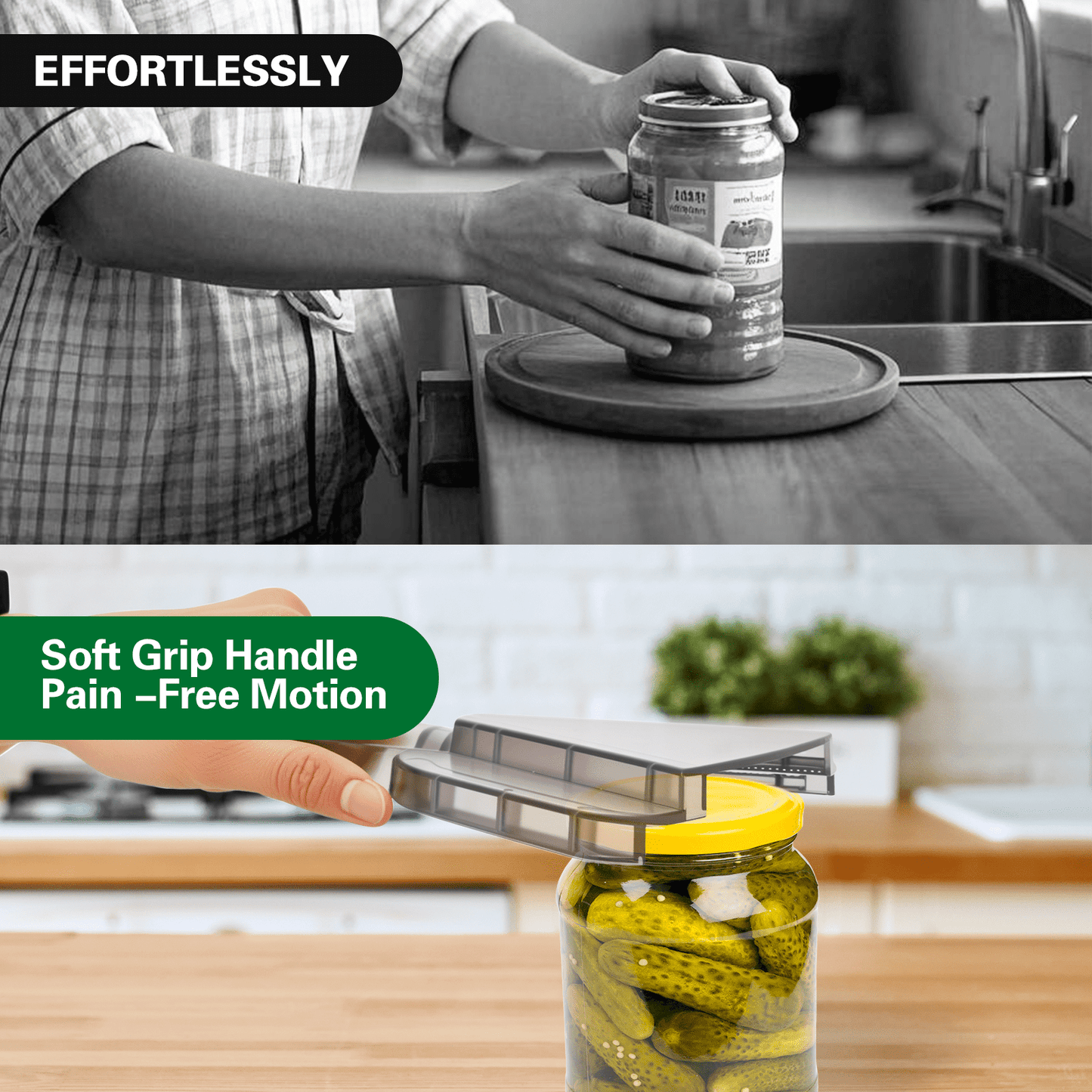 Jar Opener for Seniors with Arthritis 鈥?Effortless Lid & Bottle Opener for Weak Hands 鈥?Simple Twist Jar Opening Tool for Small & Large Lids 鈥?Practical Gift for Elderly Gray