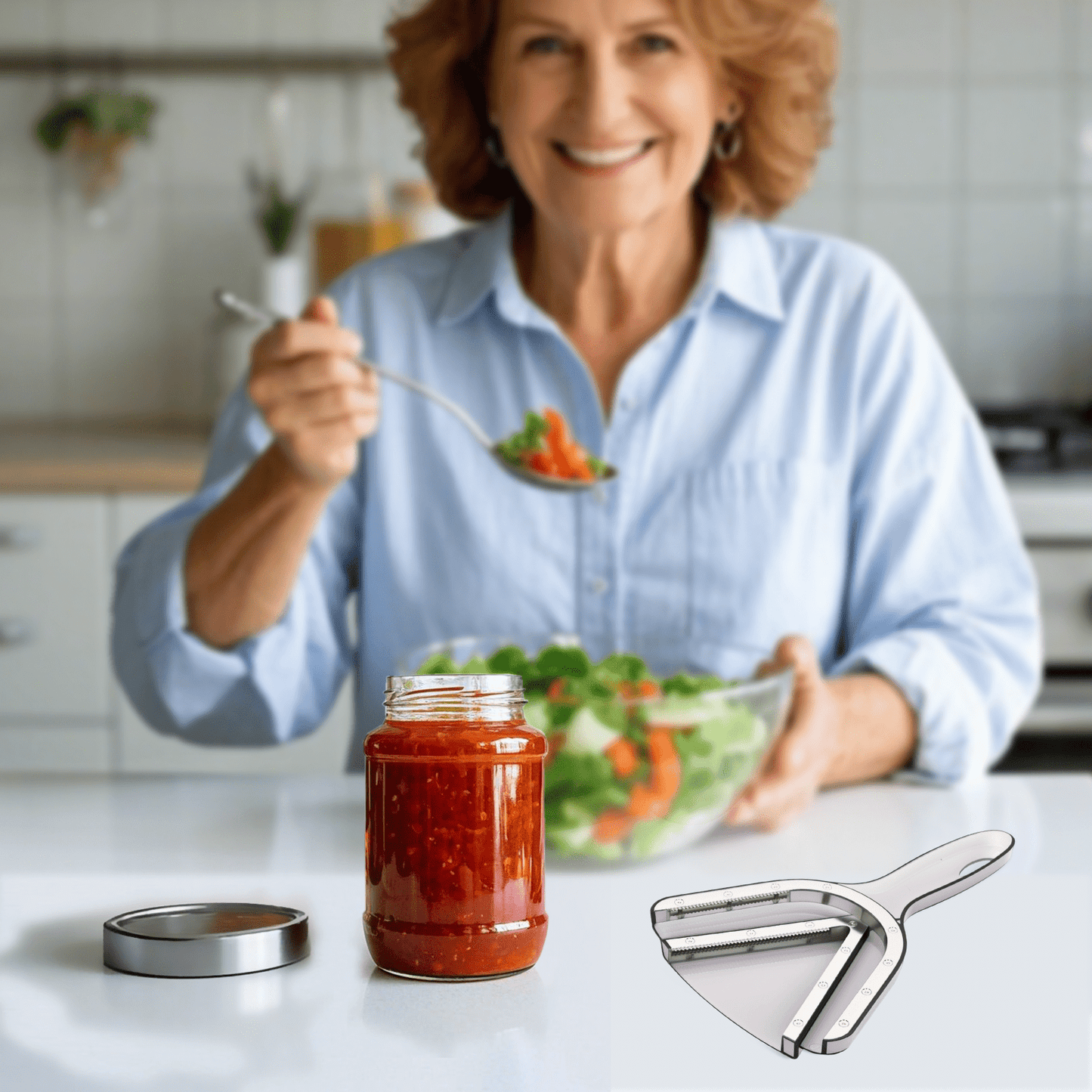 Jar Opener for Seniors with Arthritis 鈥?Effortless Lid & Bottle Opener for Weak Hands 鈥?Simple Twist Jar Opening Tool for Small & Large Lids 鈥?Practical Gift for Elderly Gray