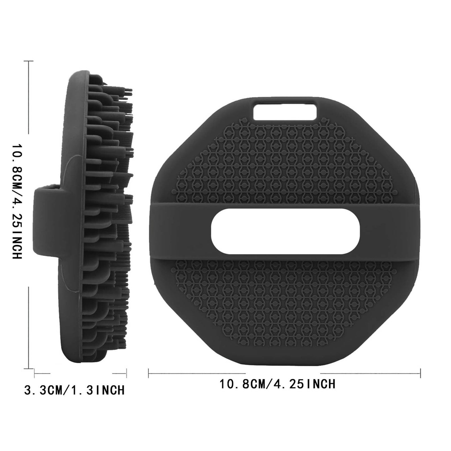 Scrubbies The Sud Bud Silicone Body Scrubber - Exfoliating for Sensitive Skin, Shower Use, Hanging Design, Durable Massage Brush,##grey/1 pc #blue