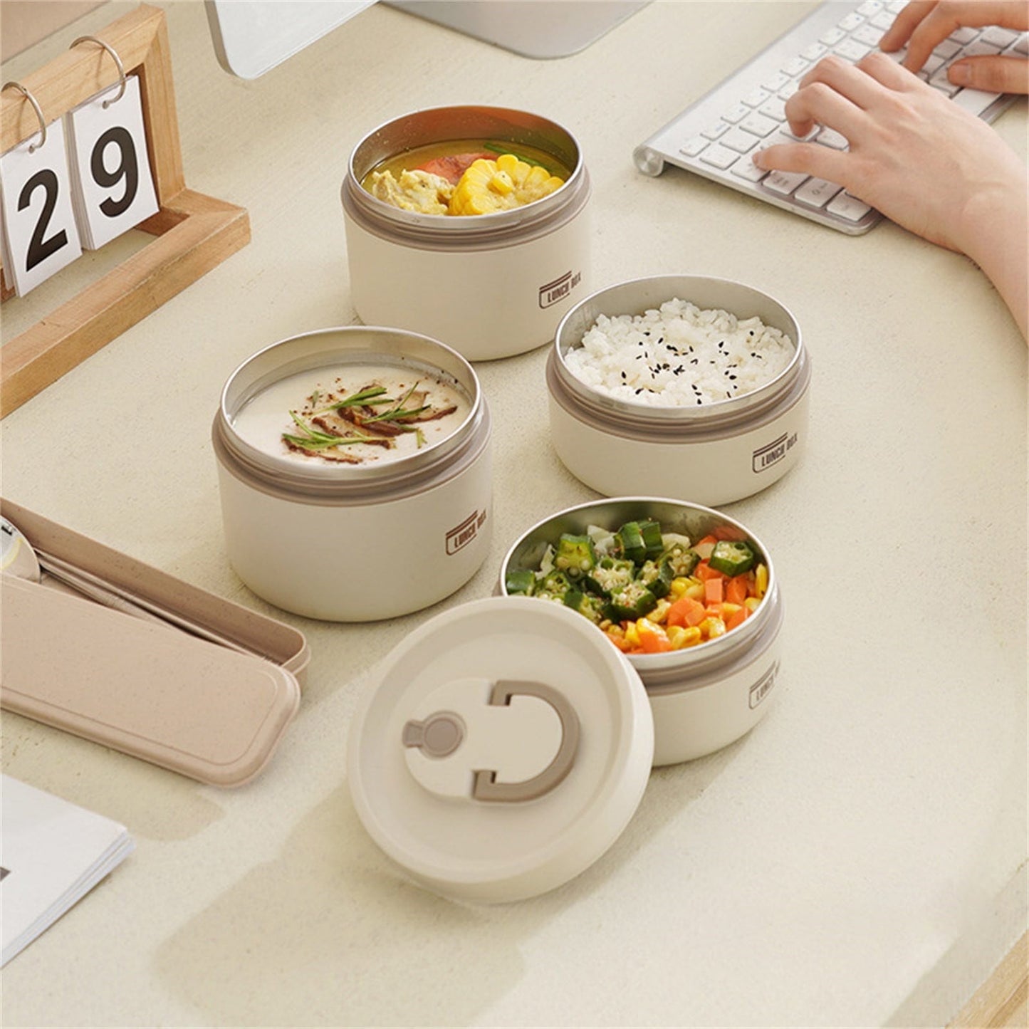 Ramen BBlueowl, Soup Bowls, Microwave Ramen Bowl with Lid, Lunch Box with Lid, Durable and Heat Resistant Bowl for Noodles, Rice, and Soups, Perfect for Home, Office, or School Meals， White 2