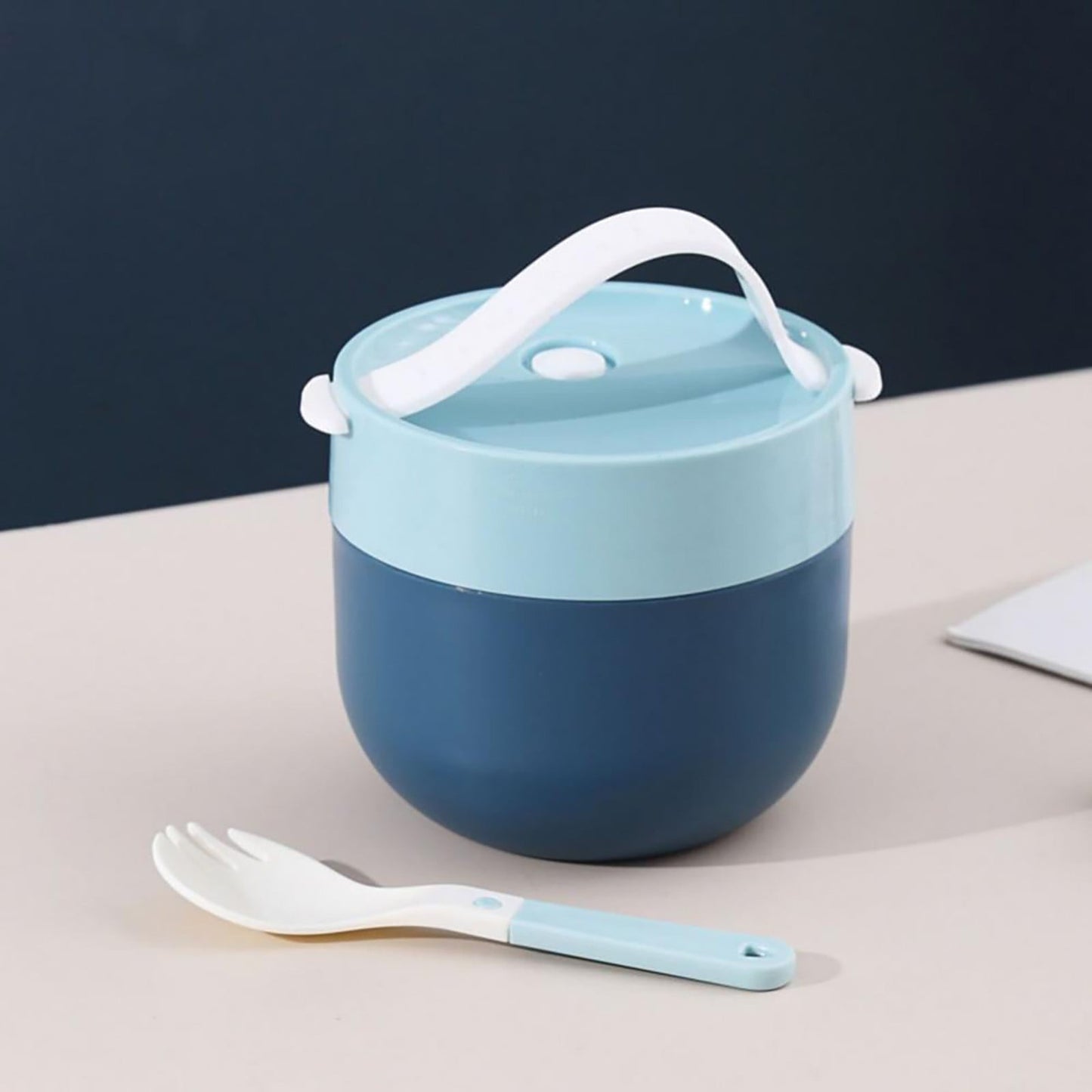 Ramen BBlueowl, Soup Bowls, Microwave Ramen Bowl with Lid, Lunch Box with Lid, Durable and Heat Resistant Bowl for Noodles, Rice, and Soups, Perfect for Home, Office, or School Meals， Z16_Sky Blue