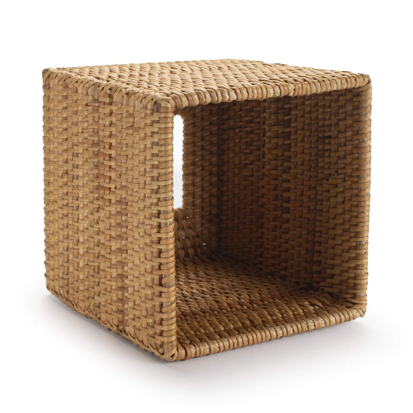 [Gazdag]Rattan Tissue Box Cover Square, Hand Woven Wicker Tissue Holder, 5.5 x 5.5 X 5.7 inch, Natural