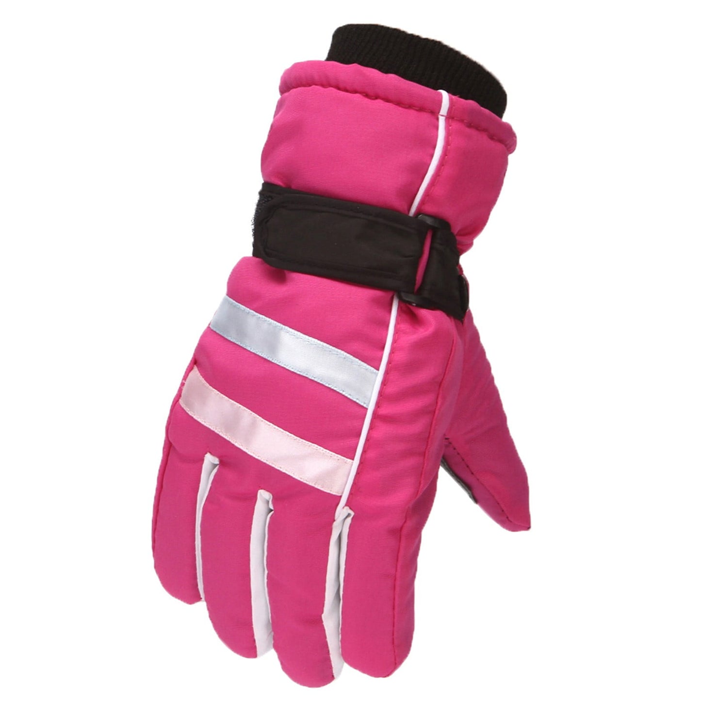 TAIAOJING Kids Winter Snow Ski Gloves Kids Winter Warm Windproof Cold Weather Outdoor Sports Gloves For Boys Girls Snow Gloves Ski Gloves One Size Z2 Hot Pink
