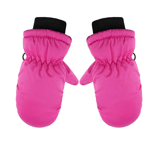 TAIAOJING Kids Winter Snow Ski Gloves Kids Winter Warm Windproof Cold Weather Outdoor Sports Gloves For Boys Girls Snow Gloves Ski Gloves One Size Z7 Hot Pink