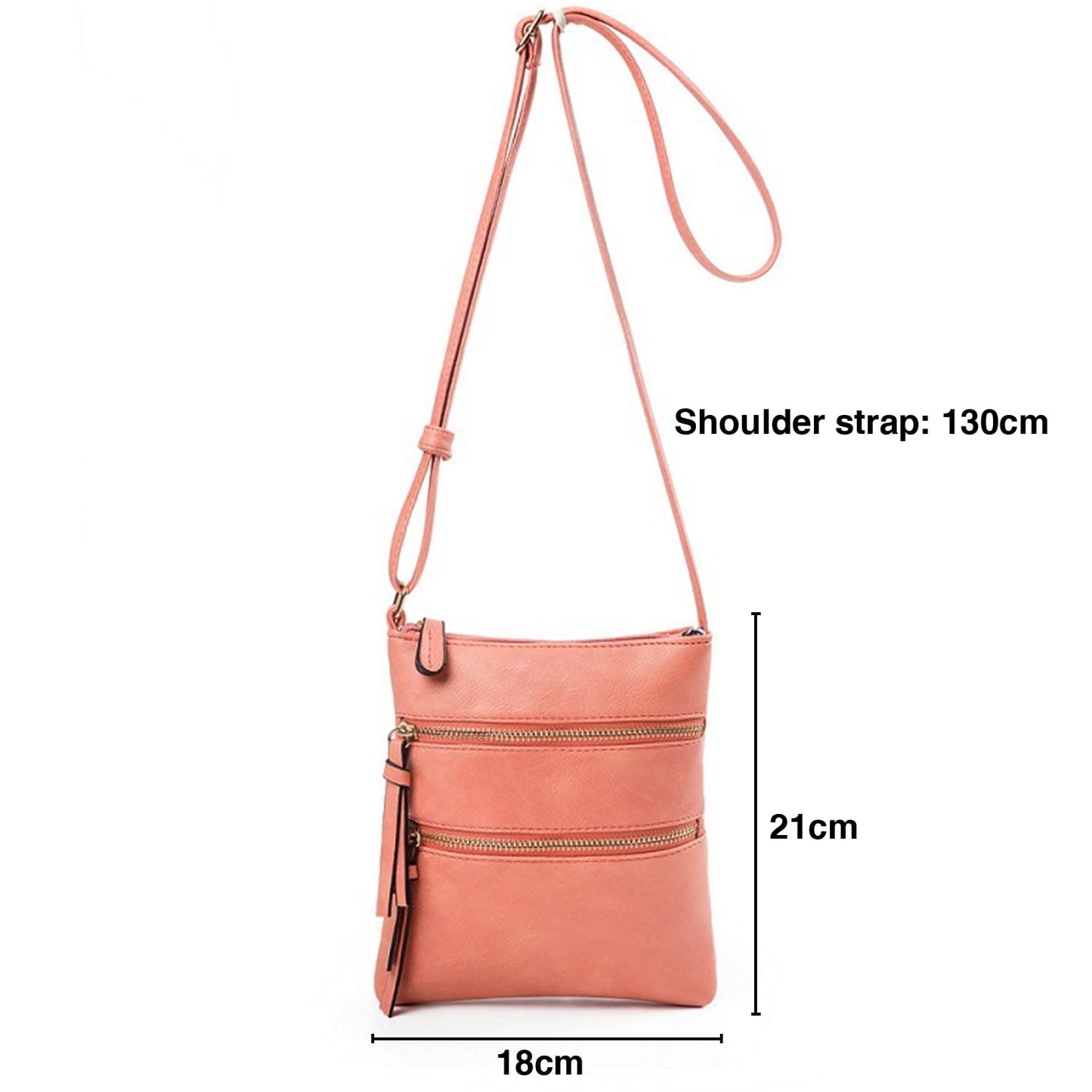 Small Crossbody Purses for Women Multi Pocket Travel Bag Over The Shoulder with Extra Long Strap - Beige Watermelon Red