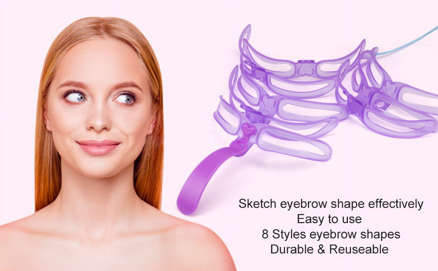 Eyebrow Stencils, Eyebrow Template, 8 Styles Reusable Eyebrow Stencil
