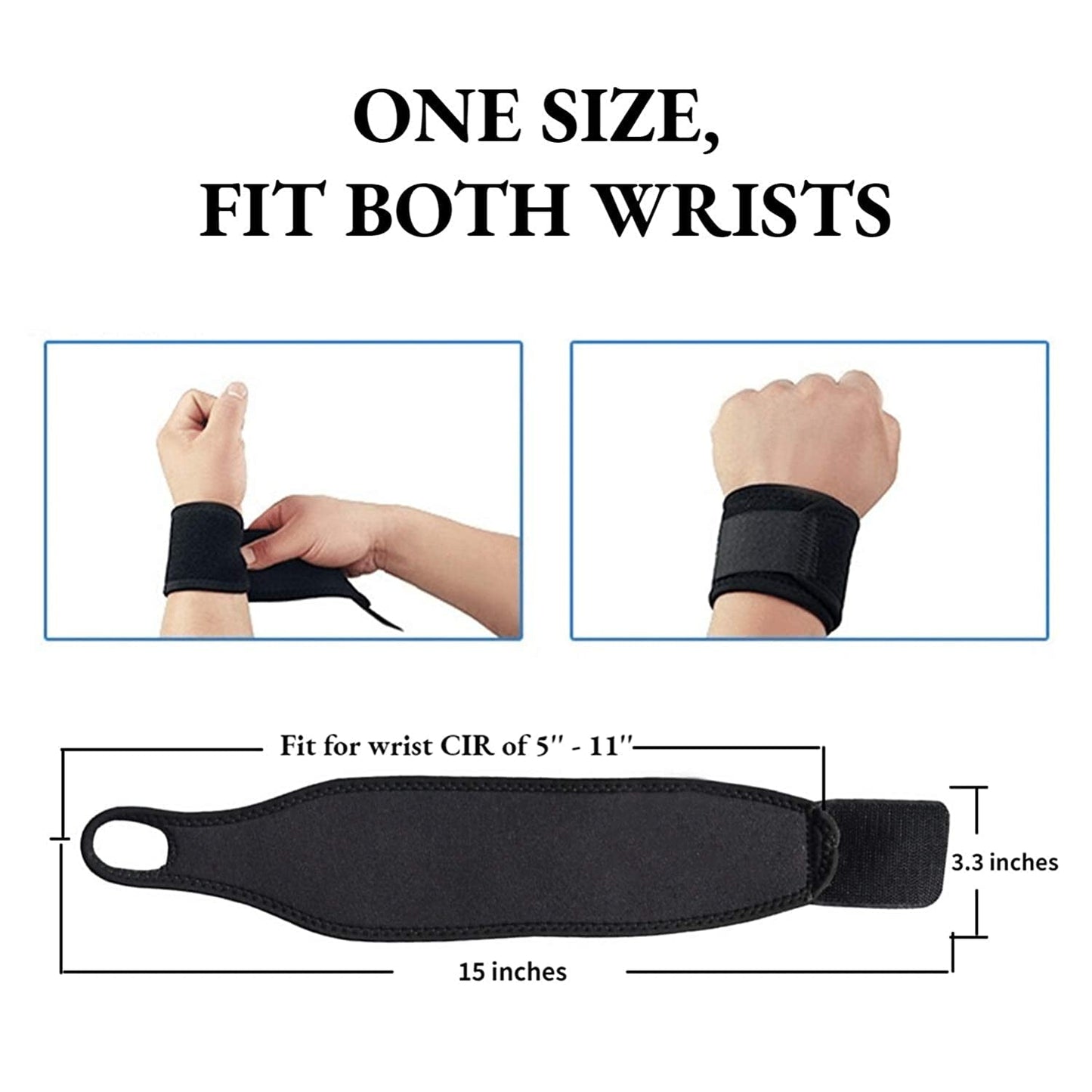 2 Pack Adjustable Sport Wrist Brace, Wrist Support, Wrist Wrap, Wrist Strap