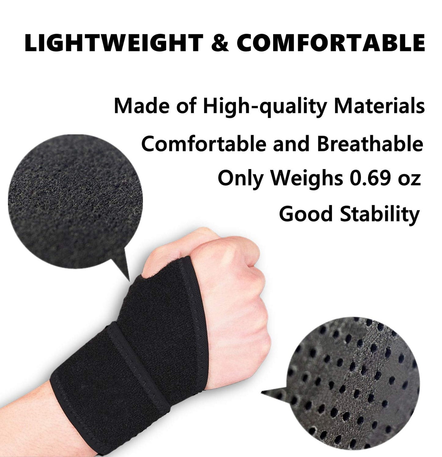 2 Pack Adjustable Sport Wrist Brace, Wrist Support, Wrist Wrap, Wrist Strap