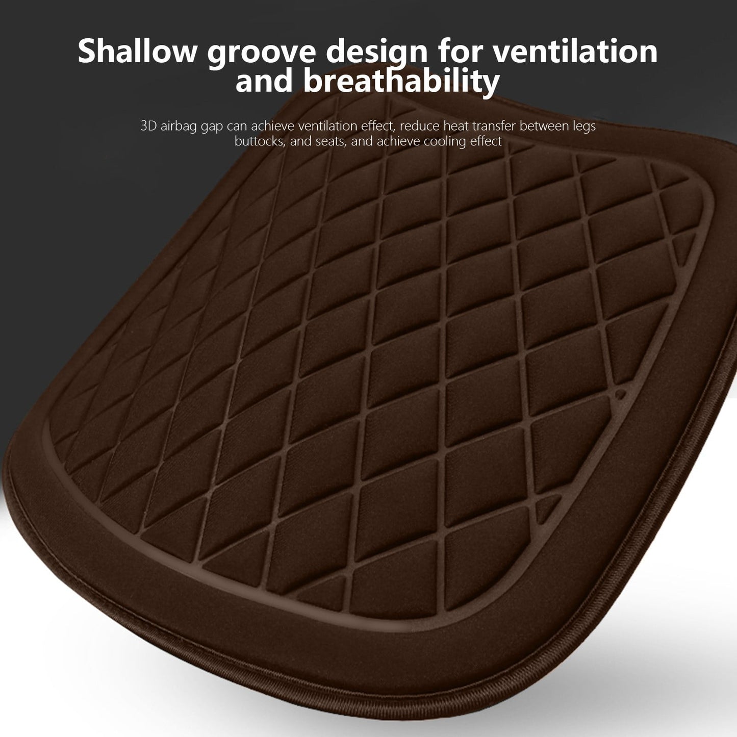 Car Seat Cushion, Driver Seat Cushion with Comfort Memory Foam & Non-Slip Rubber Bottom, Car Seat Pad Works with 95% of Vehicles and Office Chair or Home 44x48cm/17.32x18.9 inches Wine
