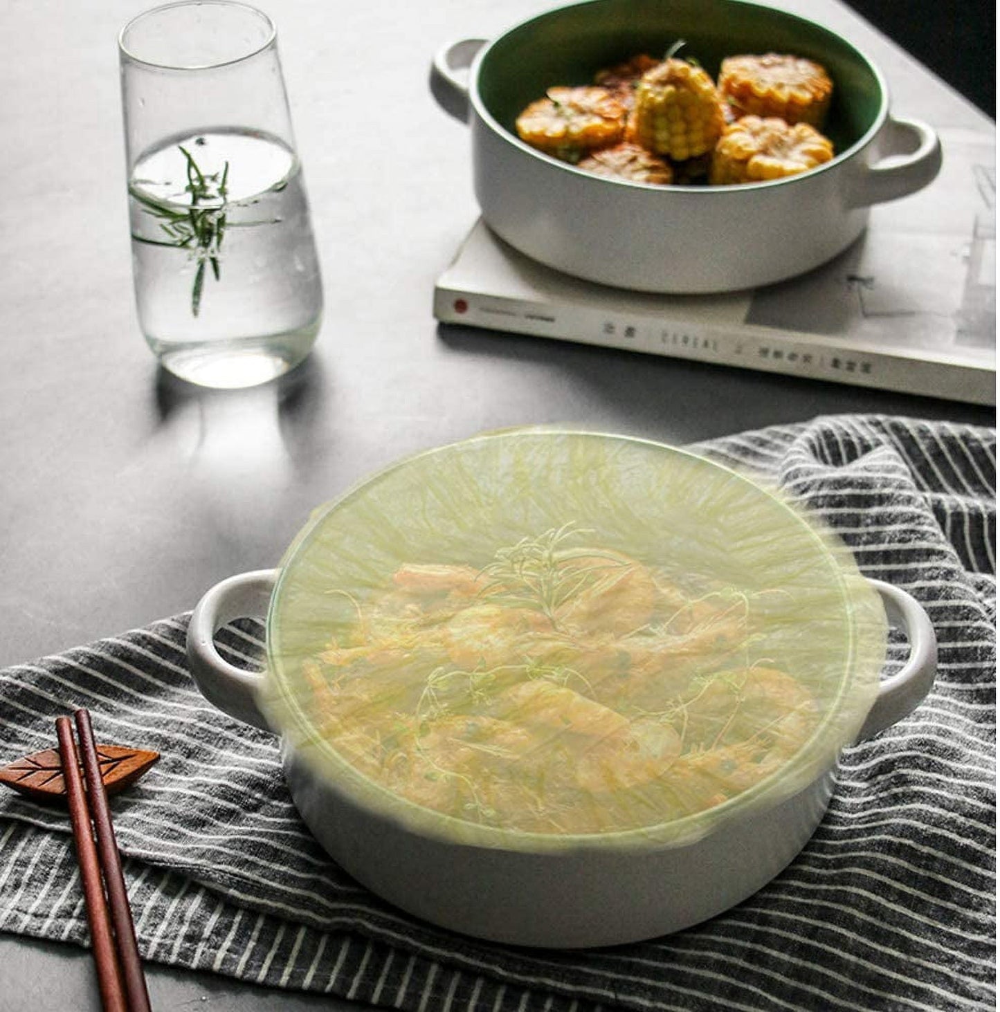 Elastic Food Storage Covers Reusable Stretch Plastic Wrap Bowl Covers Elastic Alternative to Foil for Family Outdoor Picnic 3 Size (60) Other
