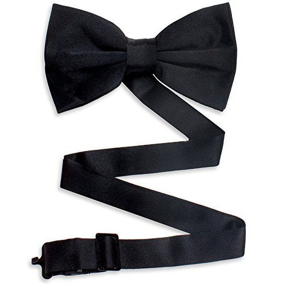 Brybelly Formal Black Casino & Poker Dealer Pre-tied Adjustable Bow Tie
