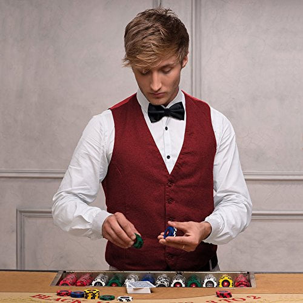 Brybelly Formal Black Casino & Poker Dealer Pre-tied Adjustable Bow Tie