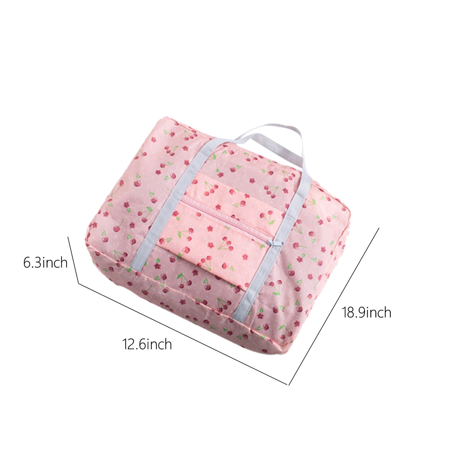 Foldable Travel Duffel Bag Tote Carry On Luggage Sport Duffle Week-ender Overnight For Women And Girls B-Pink