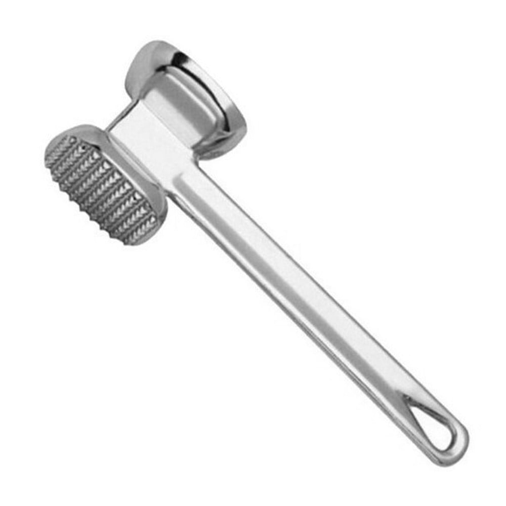 Stainless Steel Meat Mallet Tenderizer, Heavy Duty Mallet Tools Chicken Pounder, Steak Pork Kitchen Tool Silver