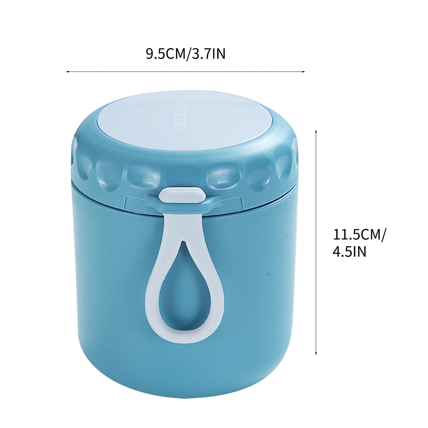 Aufmer Food Warm Thermal Leakproof Vacuum Stainless Reusable Lunch Box Light Blue◈18 OZ