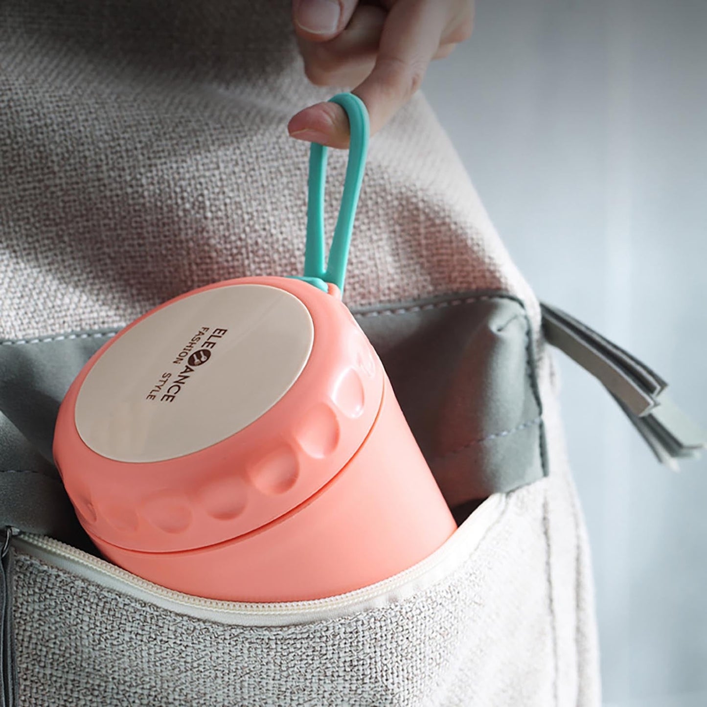 Aufmer Food Warm Thermal Leakproof Vacuum Stainless Reusable Lunch Box Pink◈18 OZ