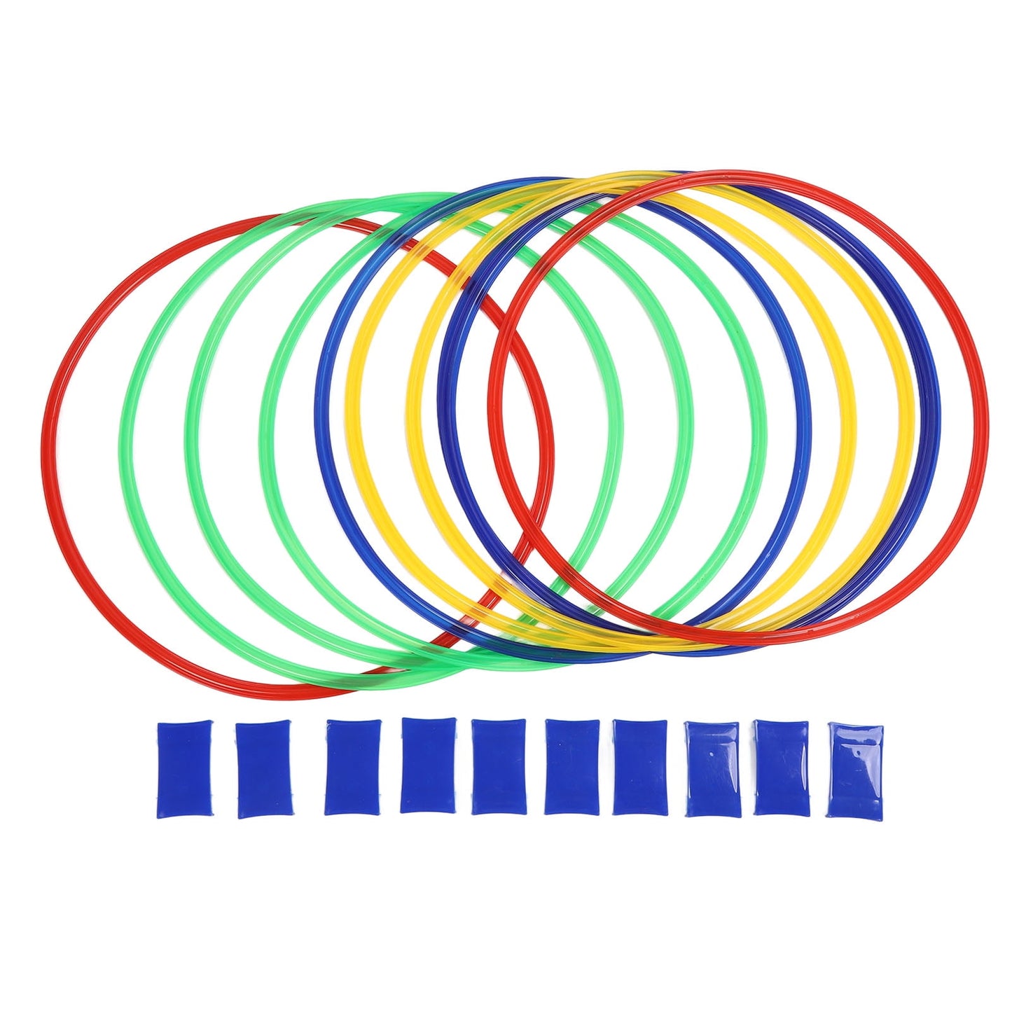 10PCS Kids Exercise Hoops Jumping Hopscotch Game Rings for Sensory Training Physical Fitness Dia 47cm / 18.5in
