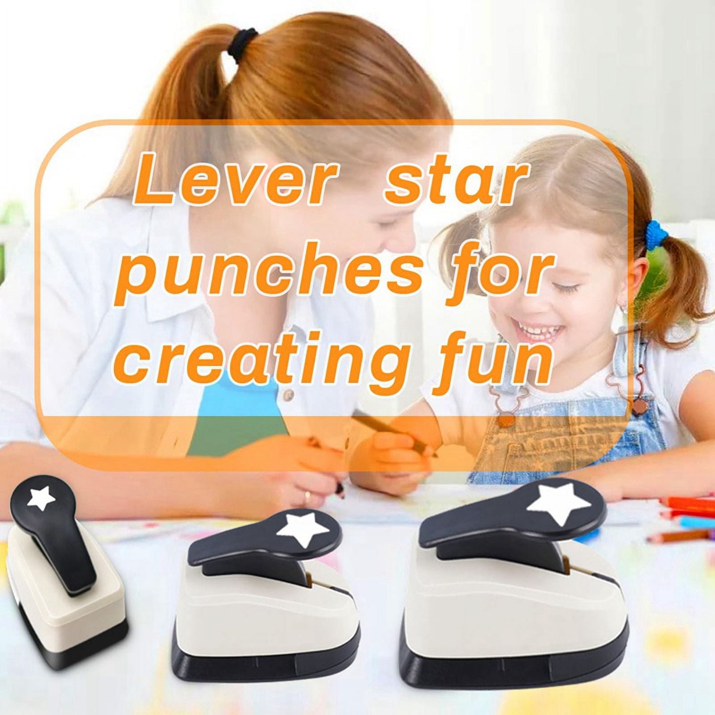 3Pcs Star Hole Punch, Star Punch, Star Paper Punch, Star Hole Puncher, Star Puncher for Crafts, Paper Punch for Crafting