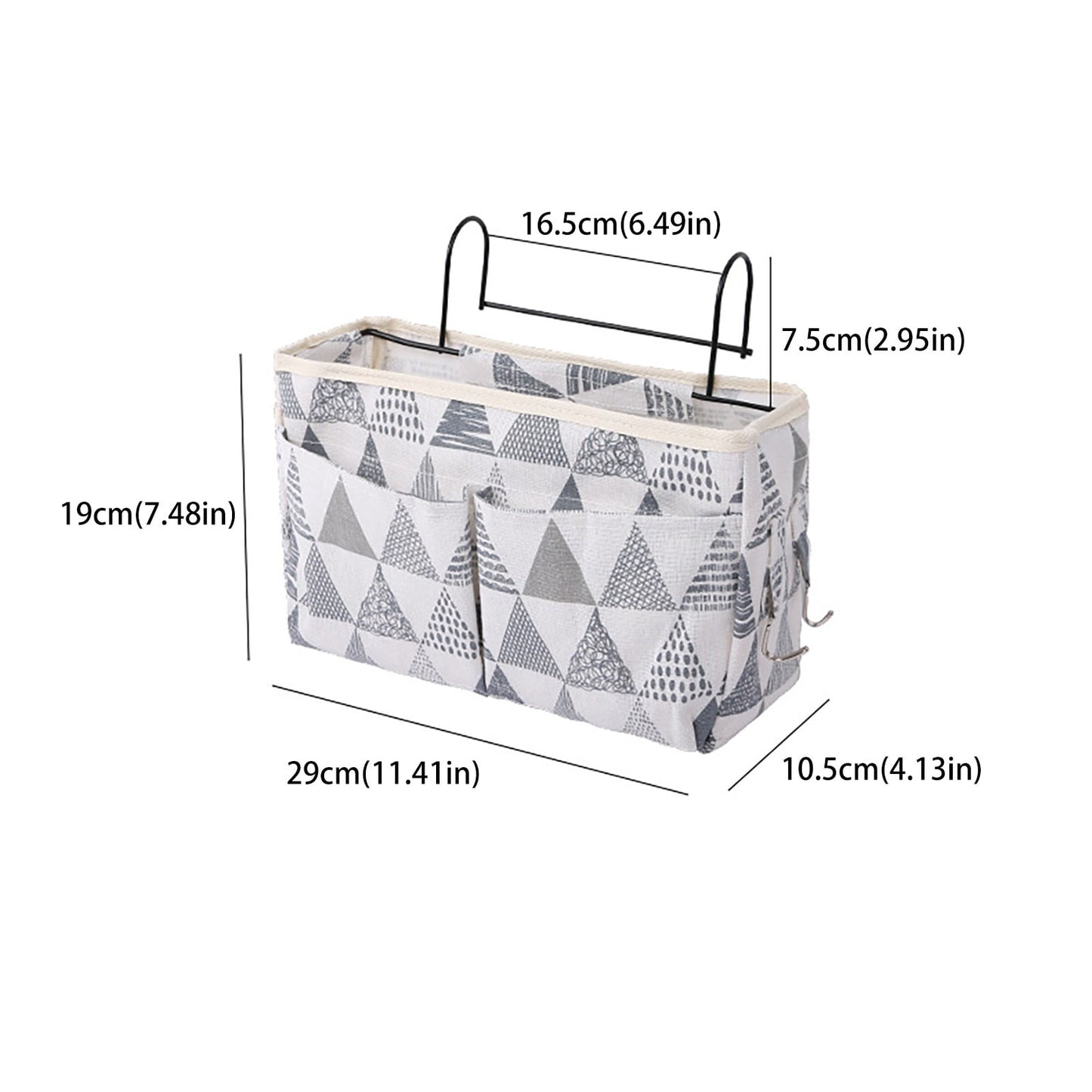 Jierger Bedside Caddy Hanging Bed Organizer Storage Bag Pocket for Bunk and Hospital Beds, College Dorm Rooms Baby Bed Rails, Camp 4 Pockets One Size Z-C 2PCS
