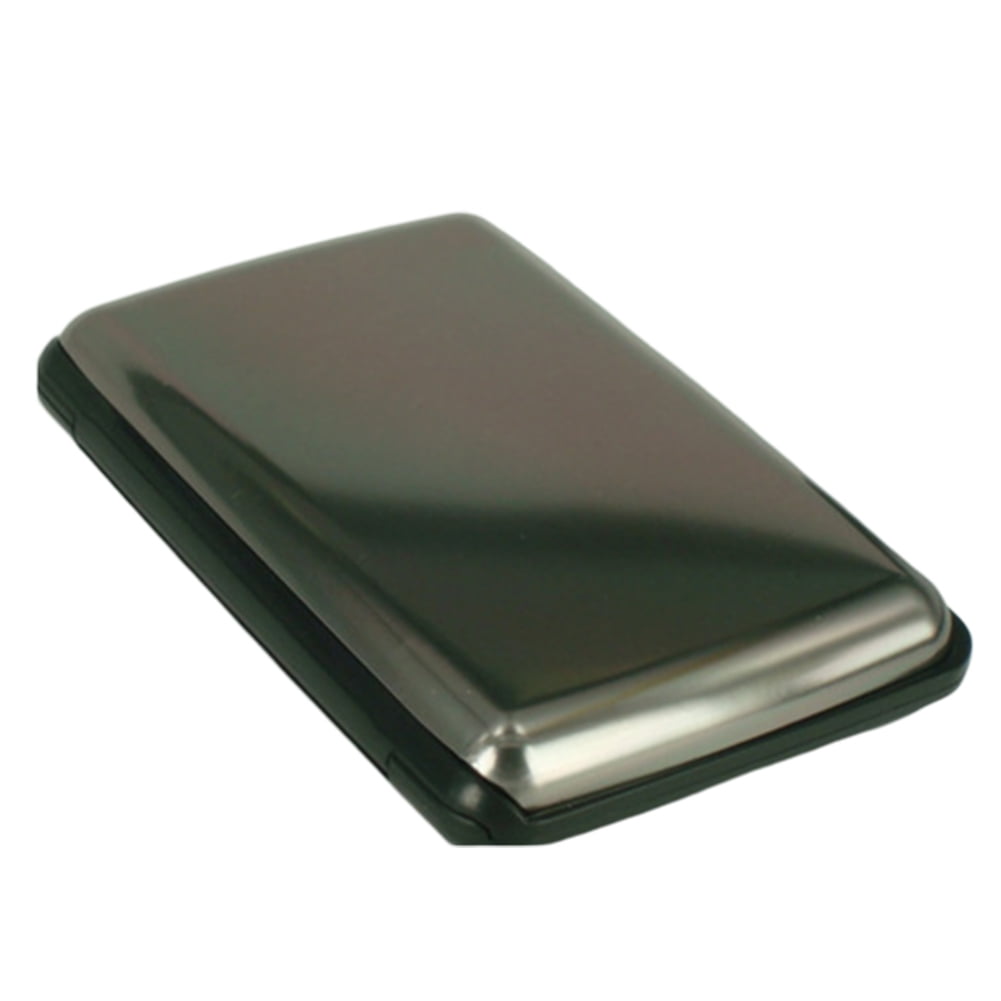 Walbest Waterproof 6 Slots RFID Blocking Credit Card Protector Aluminum ID Case Hard Shell Business Card Holder Metal Wallet for Men or Women Grey