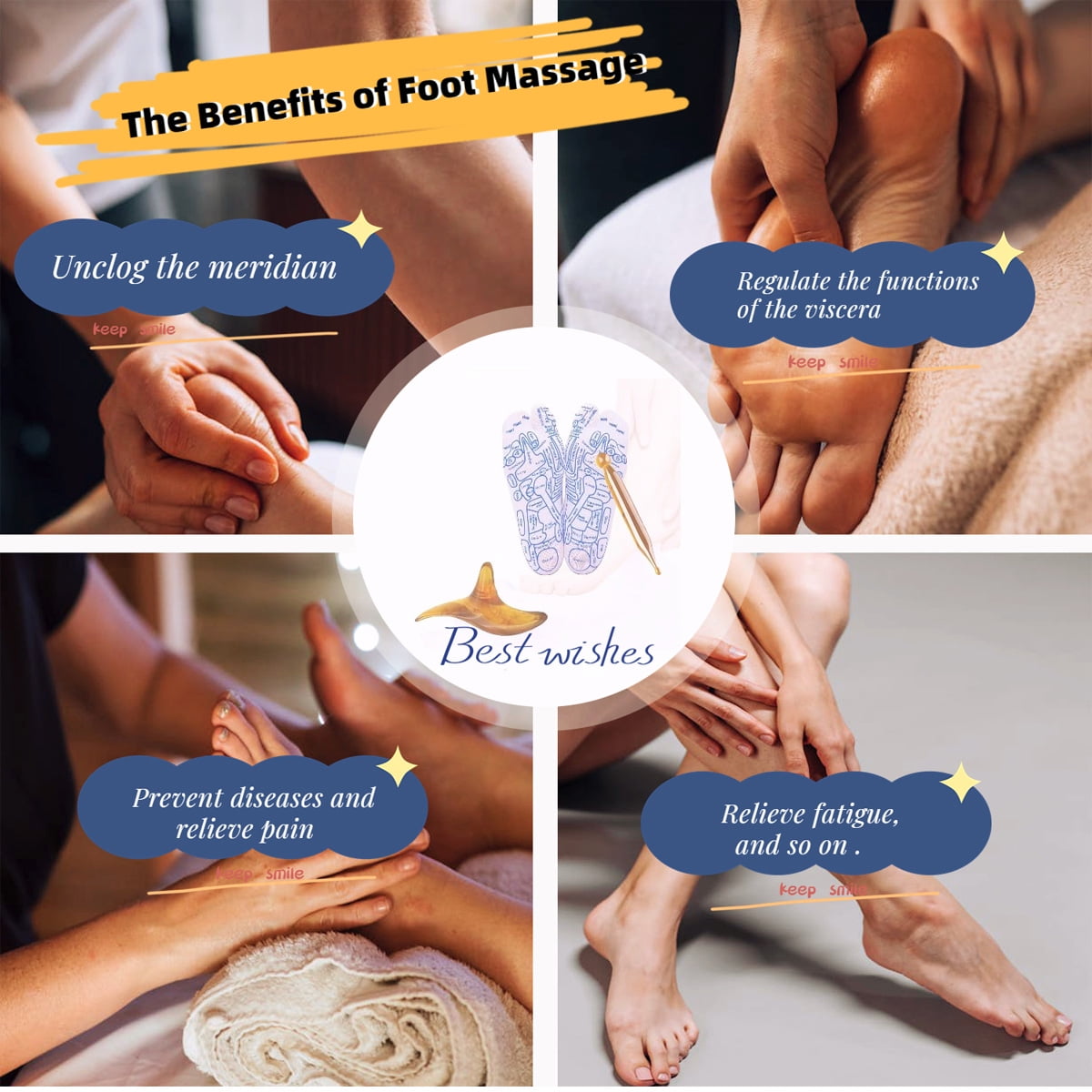 2 Pairs Reflexology Socks with Trigger Point Massage Tool, Foot Acupressure Reflexologh Socks with Massage Socks Tools ,Relief Remedy for Foot Massage(Women,2Pair) women