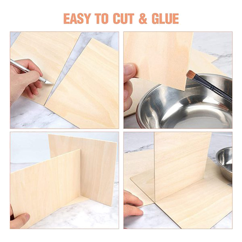 10 Pack Unfinished Wood Sheets,Balsa Thin Board for House Aircraft Ship Boat Arts and Crafts,DIY Ornaments