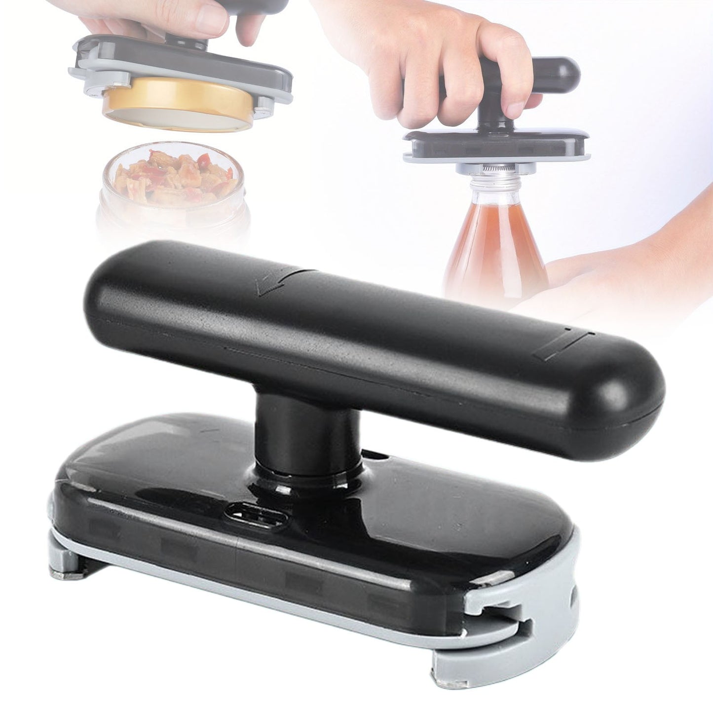 SHAOTELLME Stainless Steel Can Opener Manual Multifunctional Labor Saving Can Opener Kitchen Creative Can Opener Tool Easily Open Cans Of Various Sizes, 3PC Black.