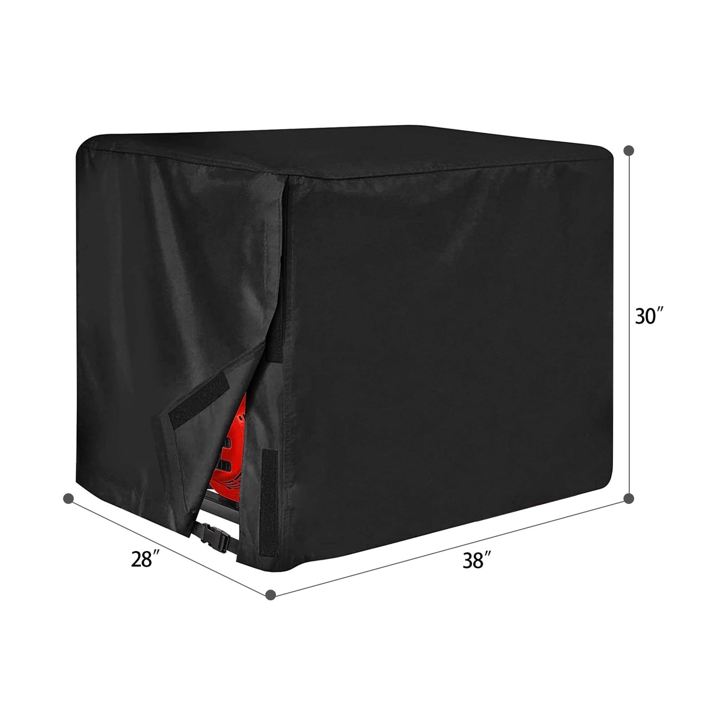Universal Generator Cover for 5500-15000 Watt Waterproof Heavy Duty 600D Oxford Fabric Covers Black 38"x28"x30"(LxWxH)