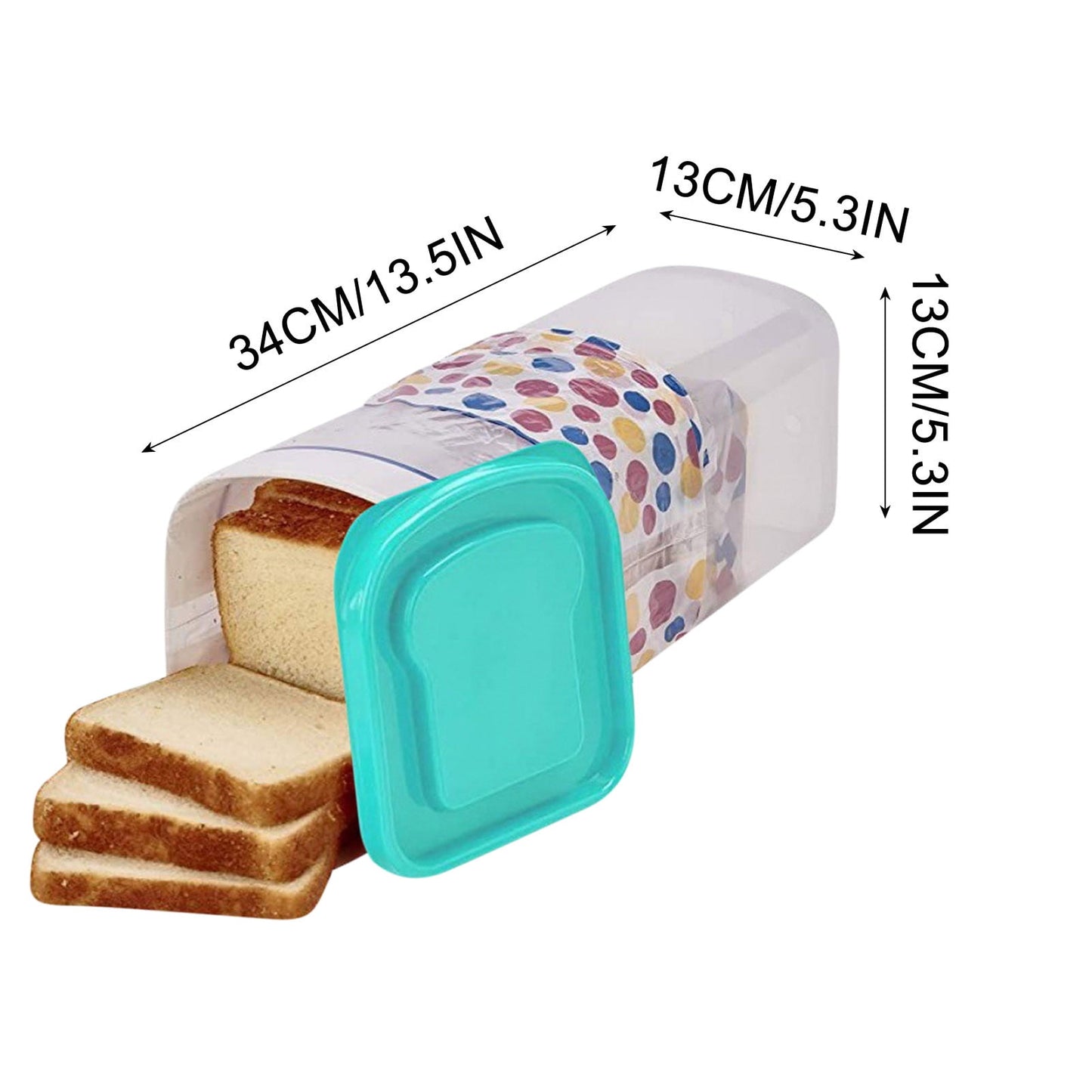 Bread Box with Airtight Lid, Bread Storage Container, Bread Loaf Storage Dispenser, Plastic Sandwich Bread Keeper, White Lid, 1 Pack B Red