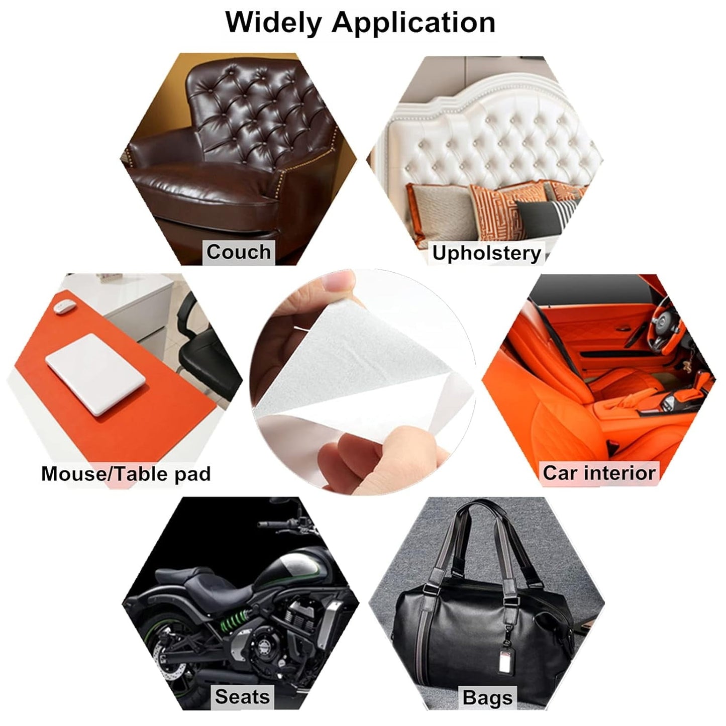 Miaochuan 3 x 60 Inch Self Adhesive Leather Repair Patch Tape, and Leather Repair Kit for Couches, Furniture, Car Seat, Boat Seat, Sofa, Upholstery, Chair, Interior(Ivory Brown) 3" x 60" Ivory