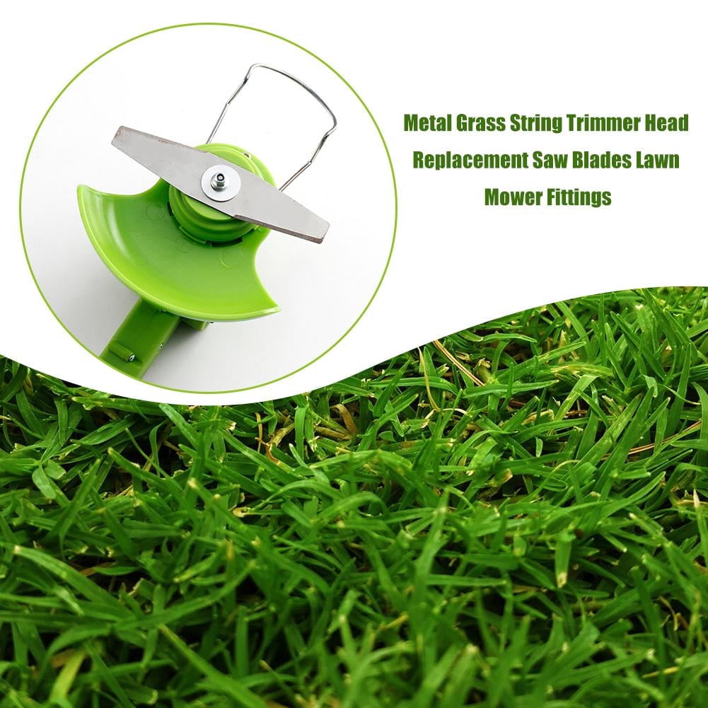 FunnyBeans 5 PCS Weed Wacker Eater Metal Blades, Universal Grass String Trimmer attachments Silverc