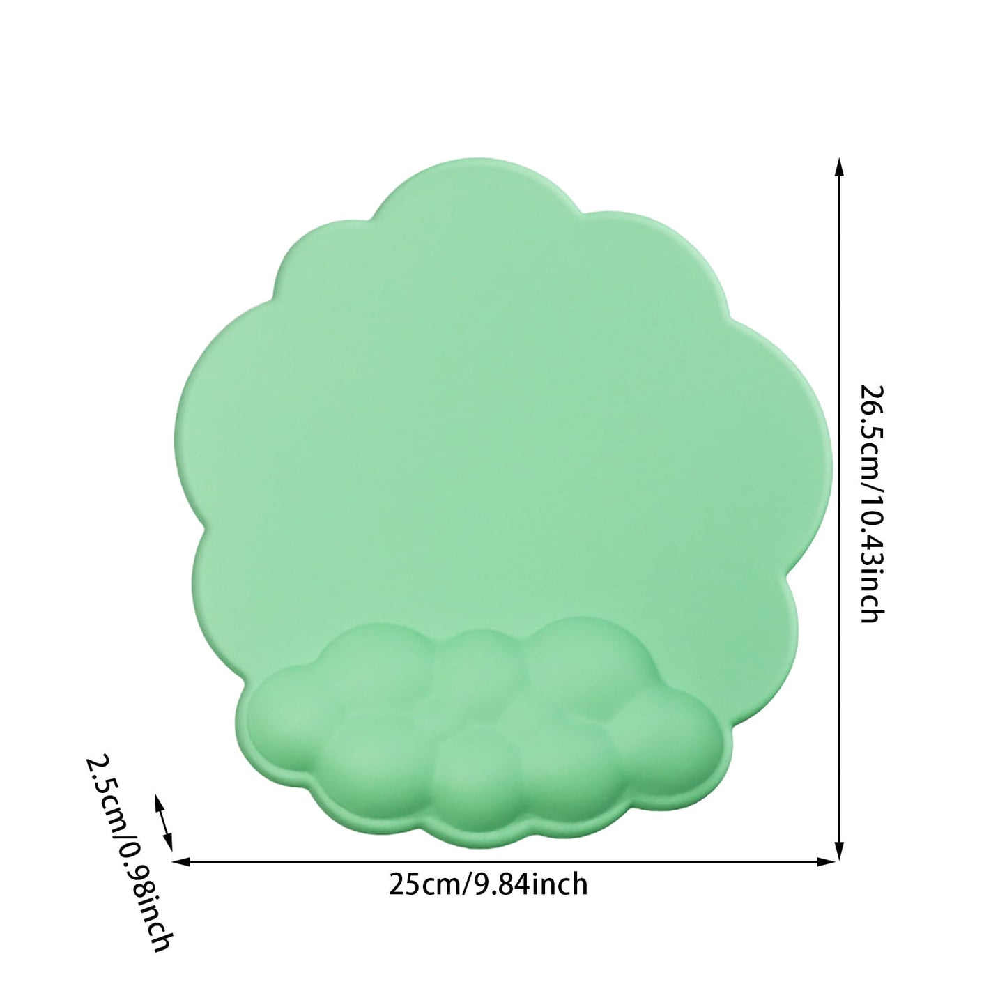 GHSOHS Ergonomic Mouse Pad with Wrist Support Cute Cloud Shape Wrist Pad Memory Cotton Keyboard Hand Rest Non Slip Wrist Pad Non-Slip Mousepad for Computer Laptop G