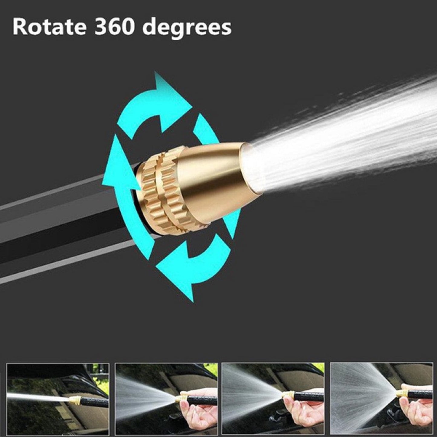 High Pressure Spray Water Gun Washing Garden Watering Hose Nozzle Sprinkler Car Cleaning Wash Tool Kits Auto Washer Black