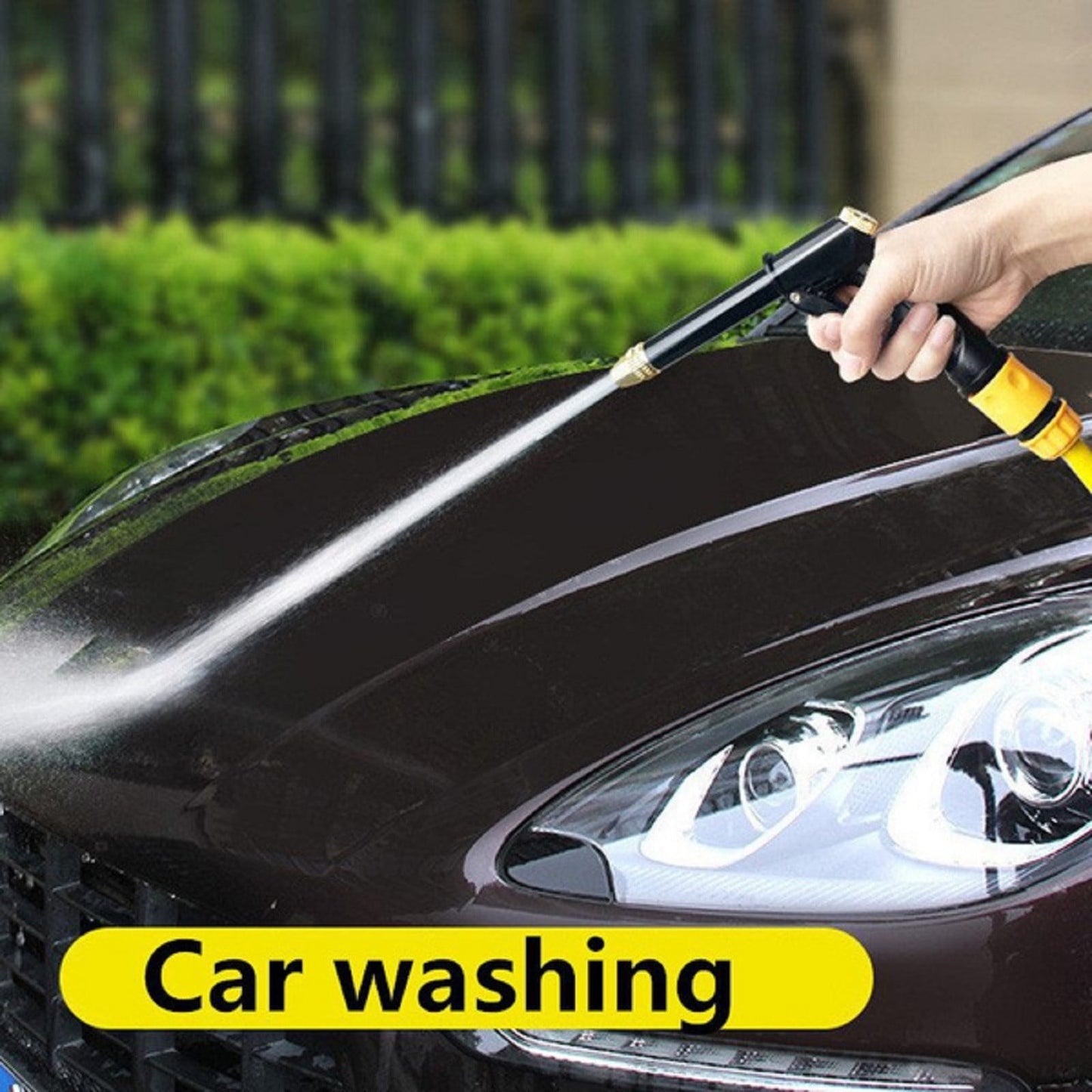 High Pressure Spray Water Gun Washing Garden Watering Hose Nozzle Sprinkler Car Cleaning Wash Tool Kits Auto Washer Black