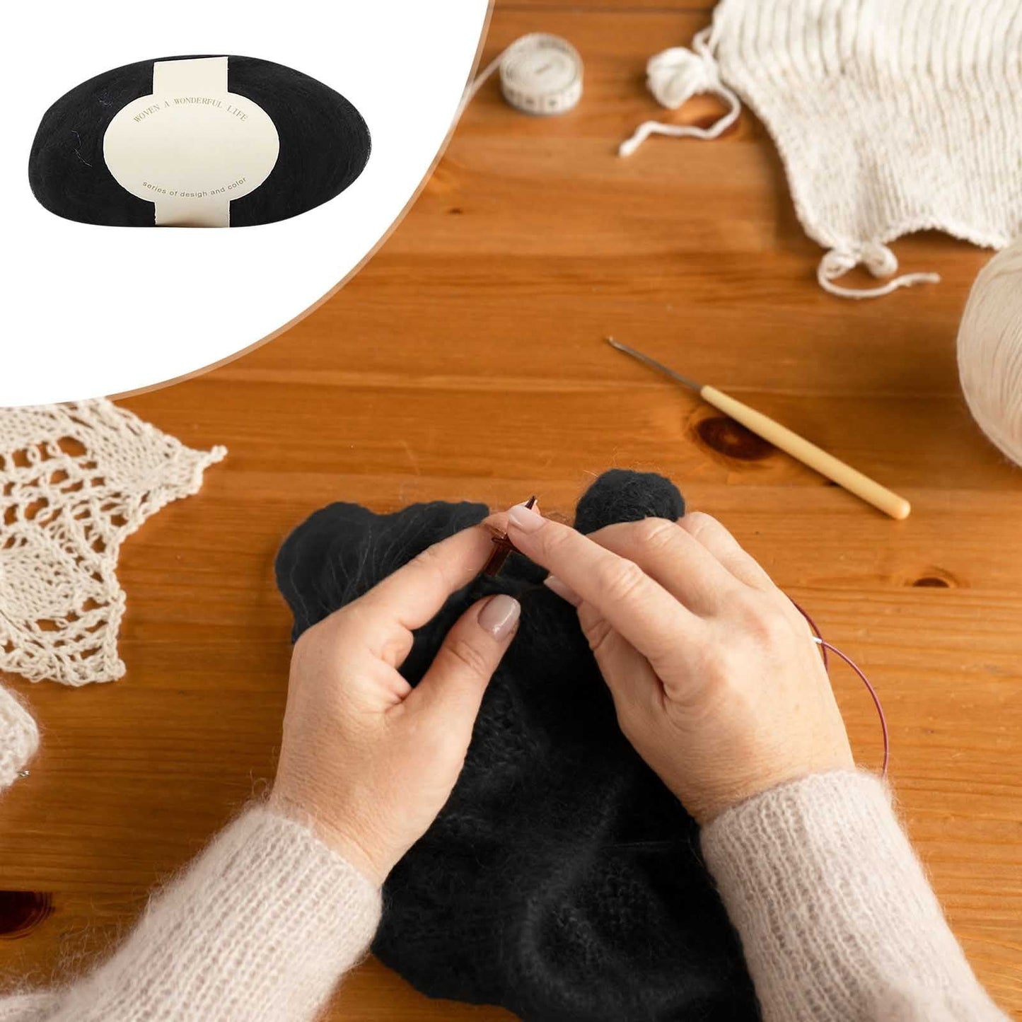 Clearance! Boovnll Mohair Yarn, Soft Yarn for Crocheting, Hand Knitting Hats, Sweater, Scarves, Crafts, Home Decorations, DIY Kids Toys, Yarn 31