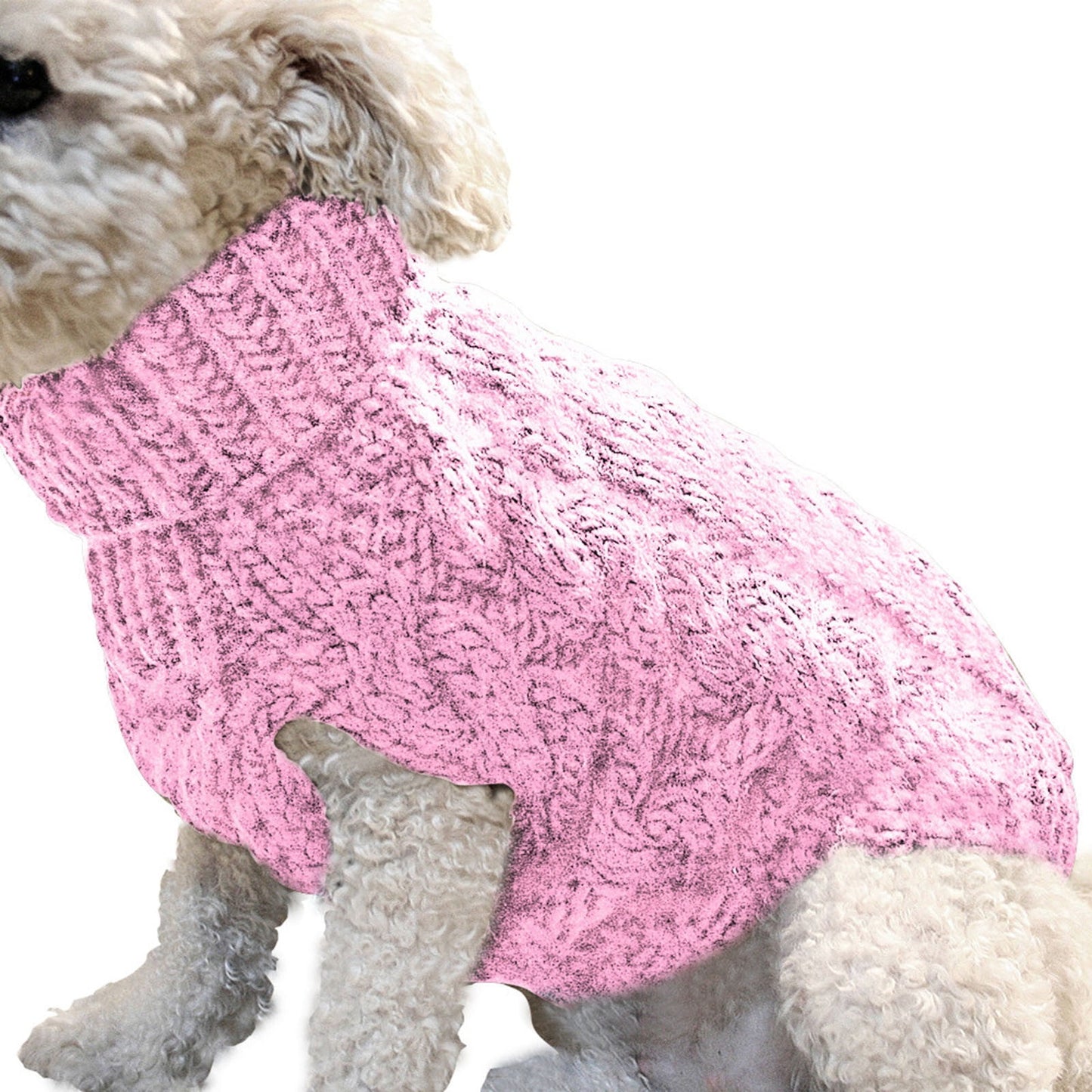 Clearance Under $5 Boovnll Dog Sweater, Winter Turtleneck Knitted Keep Warm Sleeveless Pet Clothes, Dog Clothes for Small Dog Fall Winter Dog Sweaters, (Black, S) XL Pink