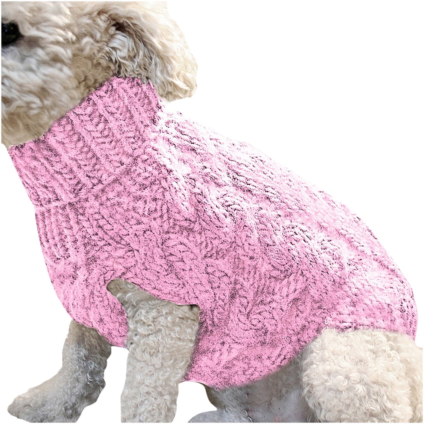 Clearance Under $5 Boovnll Dog Sweater, Winter Turtleneck Knitted Keep Warm Sleeveless Pet Clothes, Dog Clothes for Small Dog Fall Winter Dog Sweaters, (Black, S) XL Pink