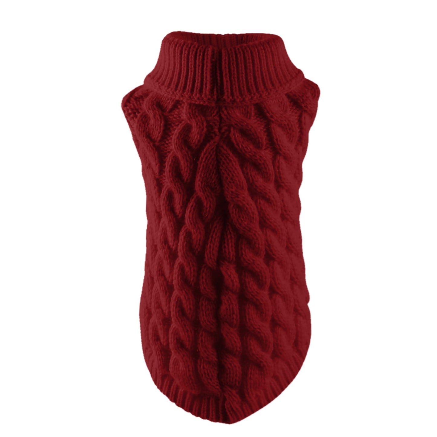 Clearance Under $5 Boovnll Dog Sweater, Winter Turtleneck Knitted Keep Warm Sleeveless Pet Clothes, Dog Clothes for Small Dog Fall Winter Dog Sweaters, (Black, S) L Red