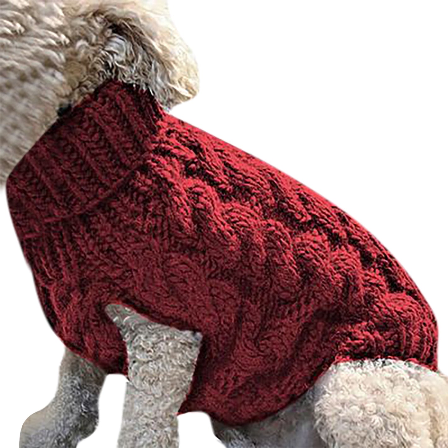 Clearance Under $5 Boovnll Dog Sweater, Winter Turtleneck Knitted Keep Warm Sleeveless Pet Clothes, Dog Clothes for Small Dog Fall Winter Dog Sweaters, (Black, S) XL Red