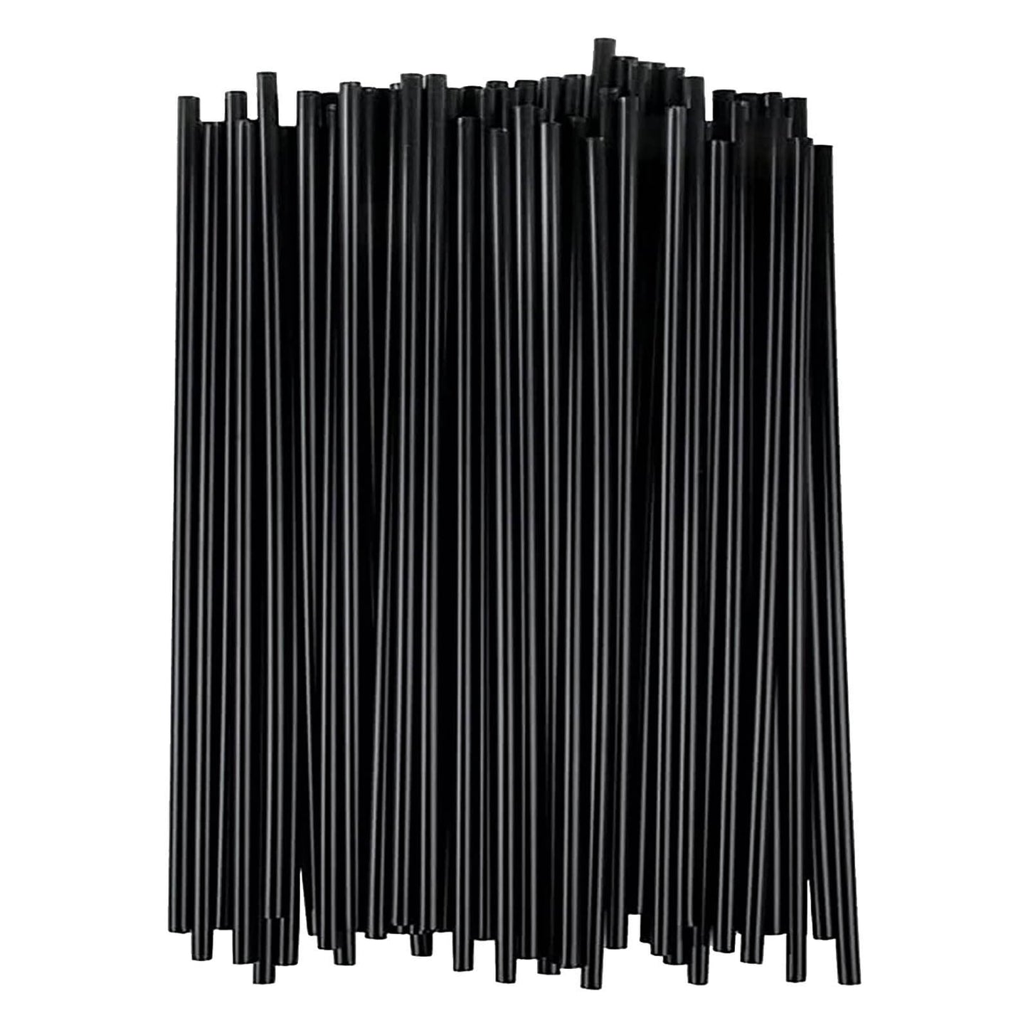 Dmlowu 100Pc 10 Inch Coffee & Cocktail Stirrers/Straws Disposable Plastic Sip Stir Swizzle Sticks - Black