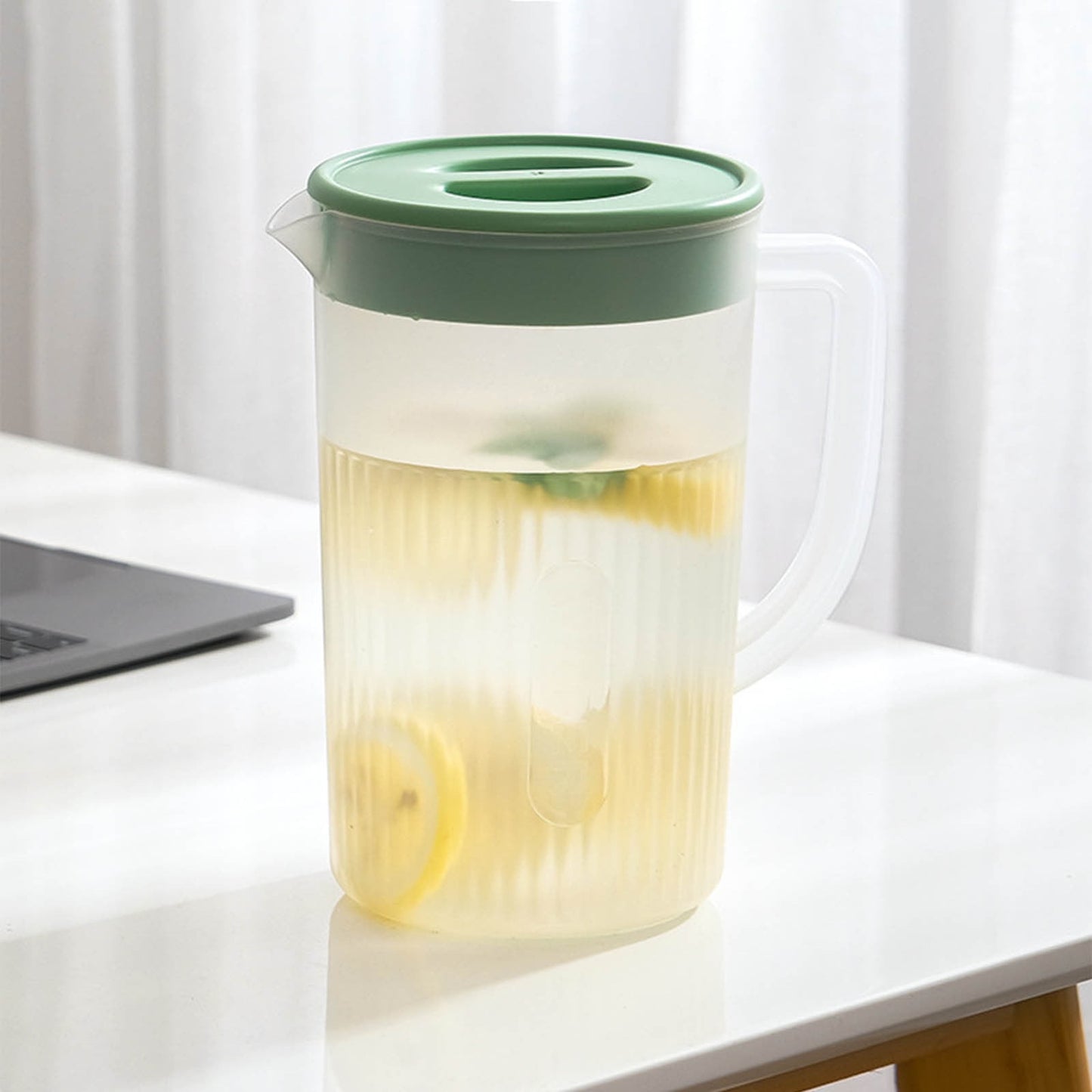 Tyidzon Juice Pitcher with Lids for Fridge, Water Jug for Teas, Juices & Iced Beverages - Fridge & Dishwasher Safe B