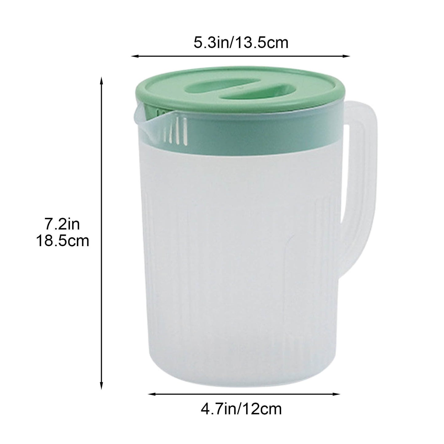 Tyidzon Juice Pitcher with Lids for Fridge, Water Jug for Teas, Juices & Iced Beverages - Fridge & Dishwasher Safe B