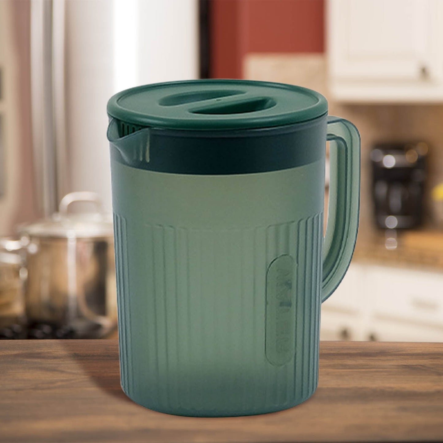 Tyidzon Juice Pitcher with Lids for Fridge, Water Jug for Teas, Juices & Iced Beverages - Fridge & Dishwasher Safe C