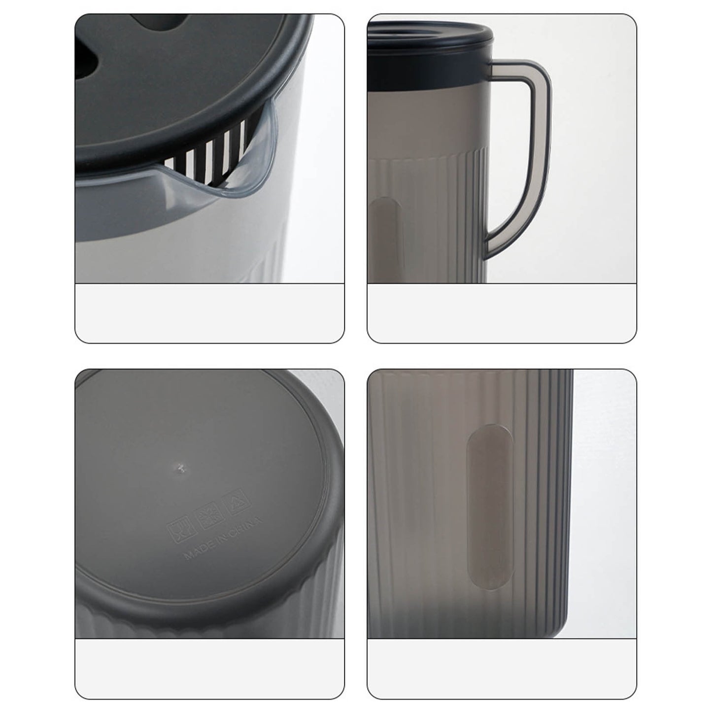 Tyidzon Juice Pitcher with Lids for Fridge, Water Jug for Teas, Juices & Iced Beverages - Fridge & Dishwasher Safe D