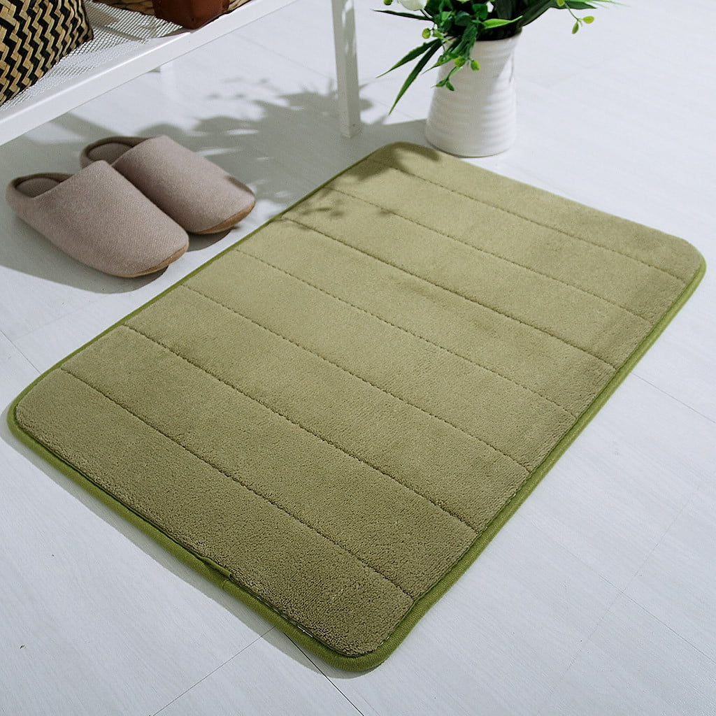 Tyidzon Soft Absorbent Bath Mat Non Slip Bathroom Rugs Quick Dry Washable Bathroom Rug for Home Bathroom Entrance Shower Floor 20 x 32 Inch Green