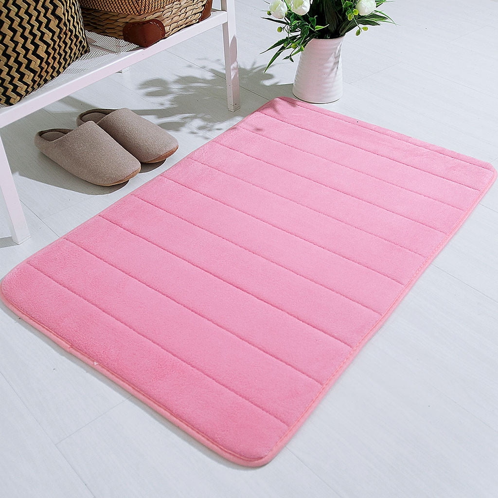 Tyidzon Soft Absorbent Bath Mat Non Slip Bathroom Rugs Quick Dry Washable Bathroom Rug for Home Bathroom Entrance Shower Floor 20 x 32 Inch Pink