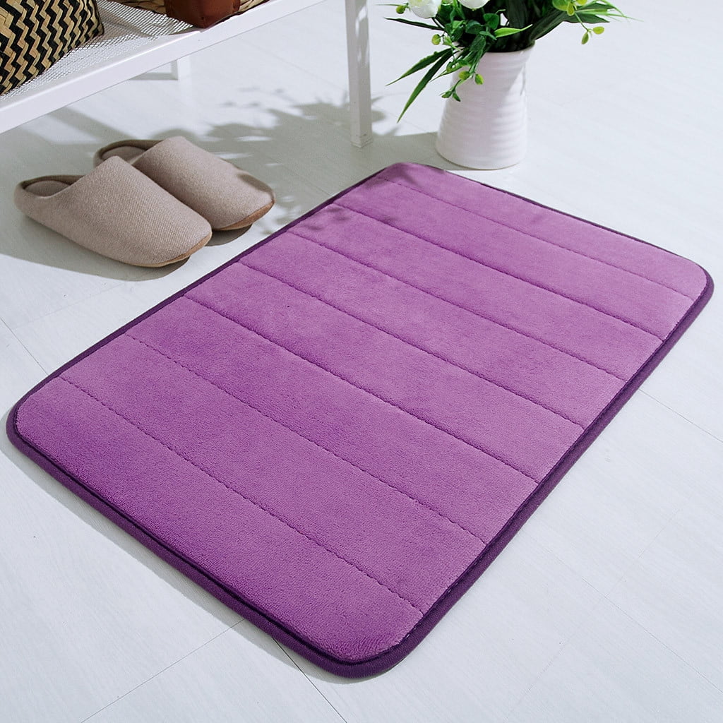 Tyidzon Soft Absorbent Bath Mat Non Slip Bathroom Rugs Quick Dry Washable Bathroom Rug for Home Bathroom Entrance Shower Floor 20 x 32 Inch Purple