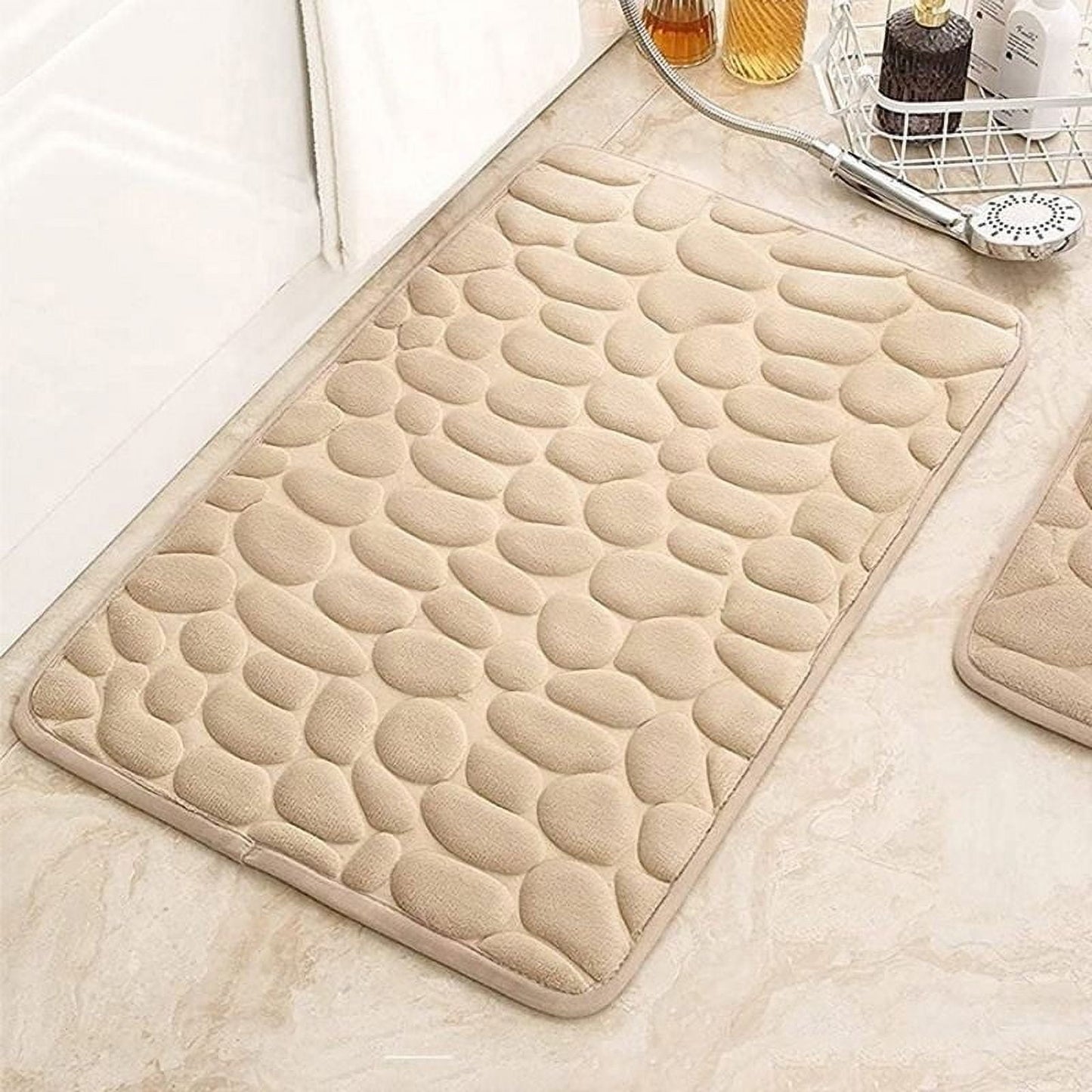 Clearance Under $5 Boovnll Bathroom Rugs Set 2 Piece, Super Absorbent & Soft Non-Slip Velvet Toilet Rug & Bath Mat, Quickly Dry Thicken Bath Mats for Bathroom, Kitchen, Door Mat, Bathroom Mat G