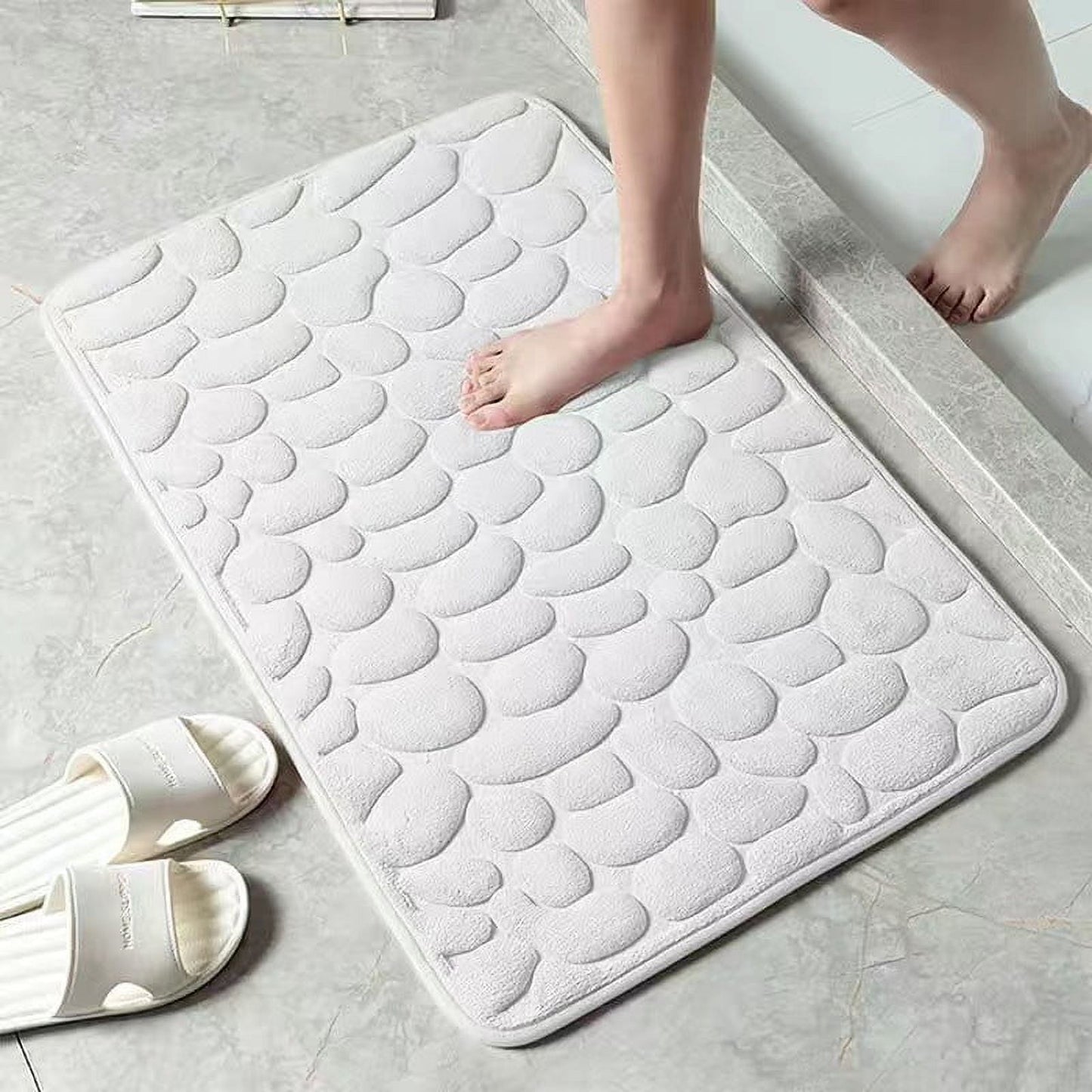 Clearance Under $5 Boovnll Bathroom Rugs Set 2 Piece, Super Absorbent & Soft Non-Slip Velvet Toilet Rug & Bath Mat, Quickly Dry Thicken Bath Mats for Bathroom, Kitchen, Door Mat, Bathroom Mat N